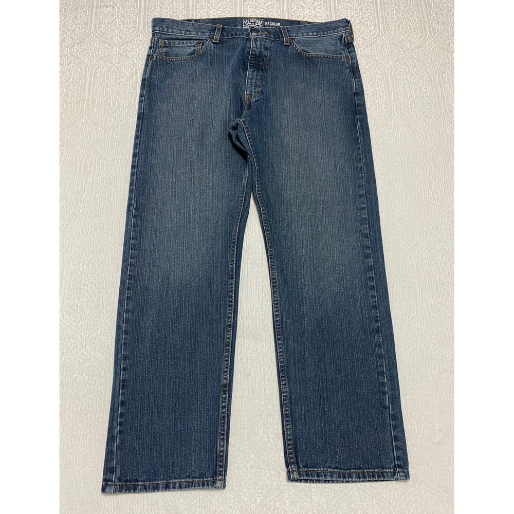 Signature Levi Strauss & Co Mens Regular Fit Blue‎ Jeans Size 36x30